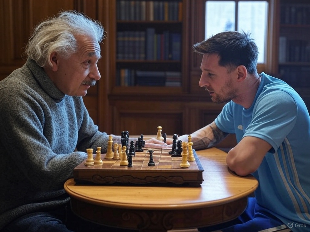 Albert Einstein Lionel Messi